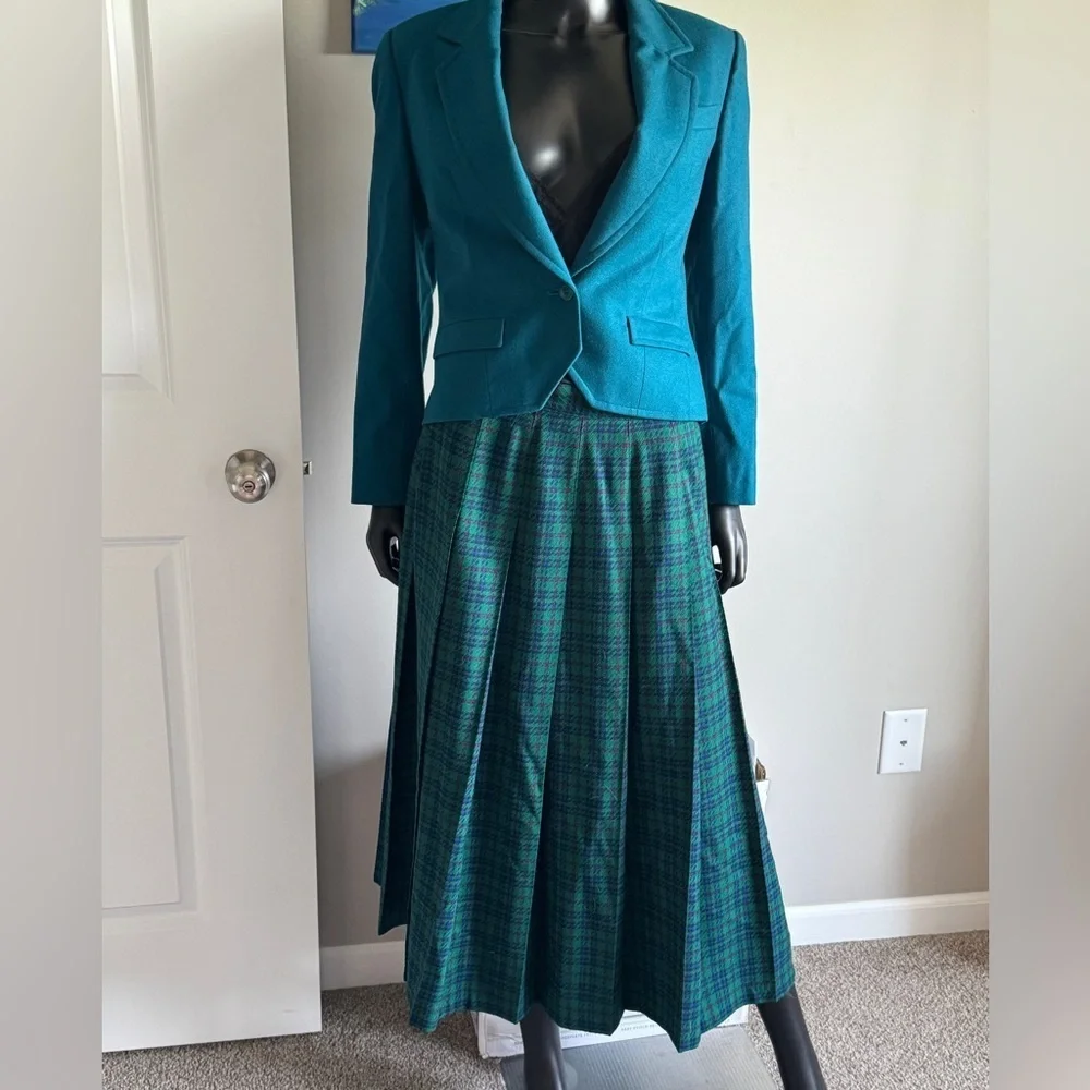Vintage‎ 80s PENDLETON Wool Suit Blazer & Skirt Set
